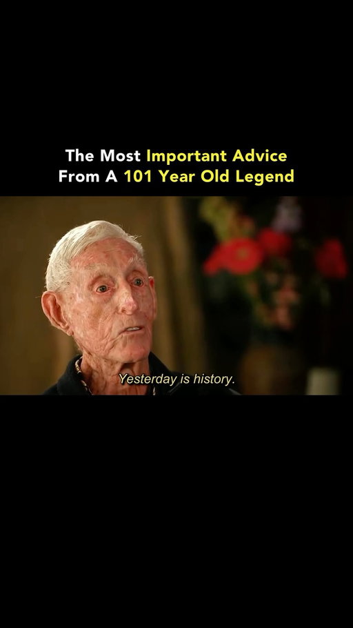 You can spend your entire life worrying about tomorrow and forget to enjoy today. ❤️⏳

At 101 years old, Eric Ernest Munn has lived through more than a century of history, witnessed generations come and go, and watched the world change in ways few people could have imagined.

And after all those years, his advice is remarkably simple.

Yesterday is history. Tomorrow is a mystery. Today is a gift.

Think about how much time people spend regretting decisions they made years ago, wishing they could change something that’s already happened, or worrying about problems that may never even exist.

Meanwhile, life keeps moving.

The people you love are getting older. Your children are growing up. The moments you take for granted today will eventually become memories you wish you could experience one more time.

There is nothing wrong with planning for the future or learning from the past. Both matter. But neither should come at the expense of the life you’re living right now.

Because one of the saddest things would be reaching the end of your life and realizing you spent so much of it worrying about what might happen that you forgot to appreciate what was happening.

Work toward the future you want. Learn from the experiences that shaped you. But make time to enjoy the people, opportunities, and ordinary moments you already have.

Tomorrow isn’t promised. Today is yours.

Follow ➡️ @Wealth 🌟 to learn something worth knowing every time you open Instagram.

Media: The Project / Eric Ernest Munn

#LifeLessons #Wisdom #Perspective #Time #Wealth