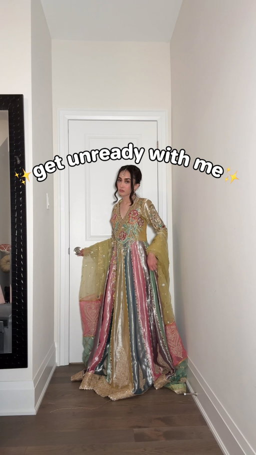 get unready with me from my brother’s mayoun! the most exhausted I’ve been in my life and the mehndi is IN ONE DAY!!!!

@fableandmane holiroots hair oil
@fableandmane holiroots repairing hair mask
@redken @redkenpro acidic bonding shampoo
@loccitane almond shower oil
@neutrogena @neutrogenacanada makeup remover wipes
@farmacybeauty green clean cleansing balm
@laneige_us @laneigeca water bank gel cleanser
@beautyofjoseon_official retinal eye serum
@anua_global pdrn moisturizing cream
@rejuall_official lc-ceramide barrier cream
@farmacybeauty mango lip smoothie

#desiwedding #pakistaiwedding #skincare