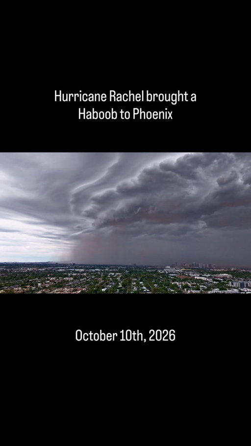 Wow!!! 🤯🤯🤯 Hurricane Rachel brought a dust storm along with it!!! These are called Shelf clouds btw.