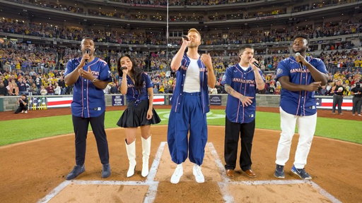 Kicking off the Banana Bowl with a National Anthem from @ptxofficial and a flyover from F-35 Lightning ll’s from Eglin Air Force Base, Florida.