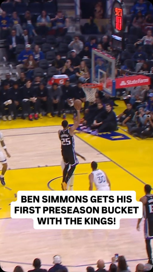 Ben Simmons gets on the board in his @sacramentokings preseason debut 😤 His first time back on the court in 529 days! SAC-GSW • LIVE NOW on NBA League Pass <link in bio>