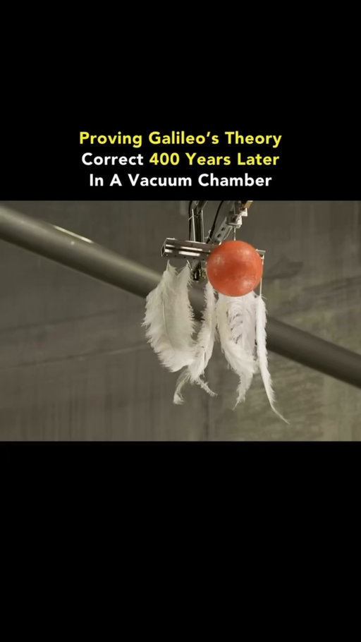 A bowling ball and a feather fall at exactly the same rate. Most people would never believe it until they saw it. 🤯🌎

More than 400 years ago, Galileo challenged one of the most widely accepted assumptions about gravity: that heavier objects naturally fall faster than lighter ones.

In everyday life, that seems obvious. Drop a bowling ball and a feather, and the bowling ball hits the ground first.

But the difference isn’t gravity. It’s air resistance.

In this experiment, scientists used one of the world’s largest vacuum chambers to remove the air surrounding both objects.

Without air resistance slowing the feather, something remarkable happens: the bowling ball and feather fall together, reaching the ground at virtually the same instant.

Both accelerate at approximately 9.8 meters per second squared, regardless of their enormous difference in mass.

Follow ➡️ @Wealth 🌟 to learn something worth knowing every time you open Instagram. 🧠 

Media: BBC

#Science #Physics #Galileo #Gravity #Education