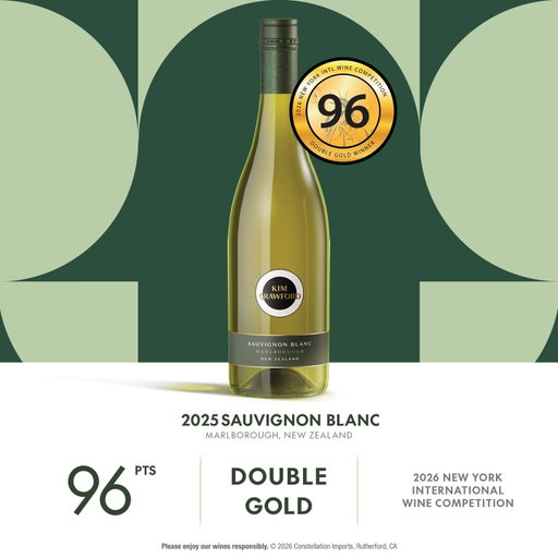 You love Kim, and the judges do, too. 🥂 Thank you to the New York International Wine Competition for recognizing our 2025 Sauvignon Blanc with a 96-point score and Double Gold designation!