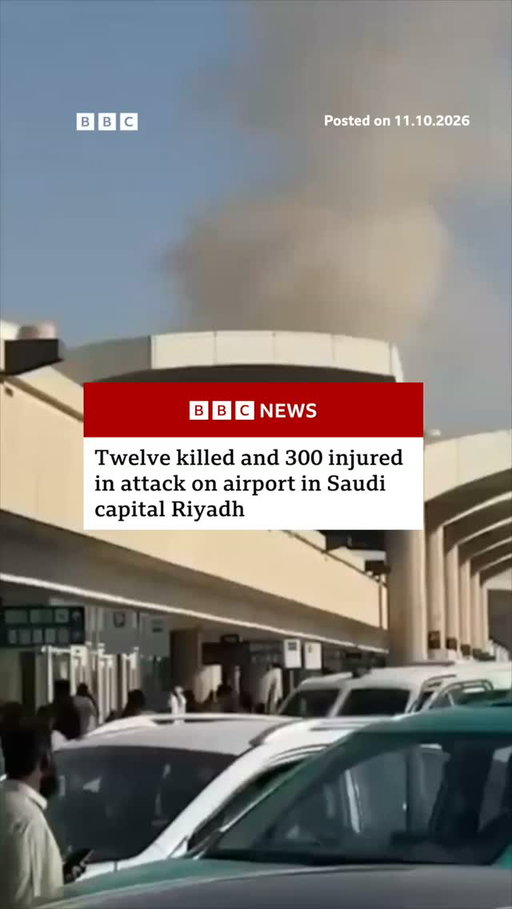 At least 12 people have been killed and more than 300 injured in Saturday's attack on King Khalid International Airport in Riyadh, Saudi Arabia.

A Saudi-led coalition labelled the incident a "war crime" and has blamed Yemen's Houthis - who have not commented on Saturday's attack but did say they were behind separate strikes on the same airport on Thursday.

Yemen's Houthis have issued a new warning to all airline companies to not use Saudi airports.

In a statement put out by the group's military spokesman Yahya Saree, he said that the Iran-backed group "reiterate their warning... against using Saudi airports and airspace".

This is because "they are potential targets and sites for operations by our forces".

Saree said that Mecca and Medina are excepted from this.

Tap the link in @BBCNews's bio for the latest on this story.

#SaudiArabia #Riyadh #BBCNews