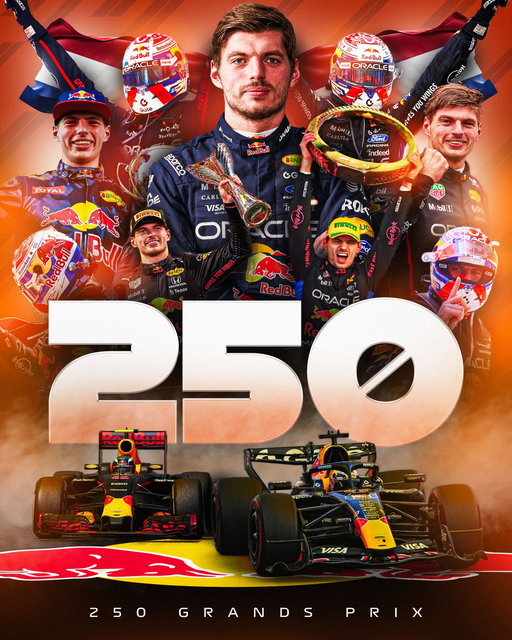 Congratulations, Max!! 🦁

Celebrating @maxverstappen1’s 250th Grand Prix this weekend 🥳

#F1 #Formula1 #SingaporeGP