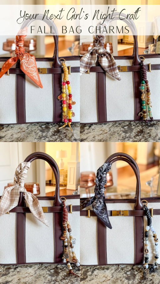 My summer bag charms broke the internet, so here’s a fun bag charm idea, fall edition 🍂✨

Choose your fighter - let me know which bag charm theme is your favorite in the poll or in the comments below!

✔️Follow along for more fun hosting ideas, and
✔️Comment LINK to shop all of my bag charm supplies!
✔️Check out my bag charm highlight to see other bag charms I’ve made and a tutorial for how I tied my scarves 🩵

.
.
.
.
.
.
#girlsnight #craftingideas #fallcrafts #bagcharms #falltrends