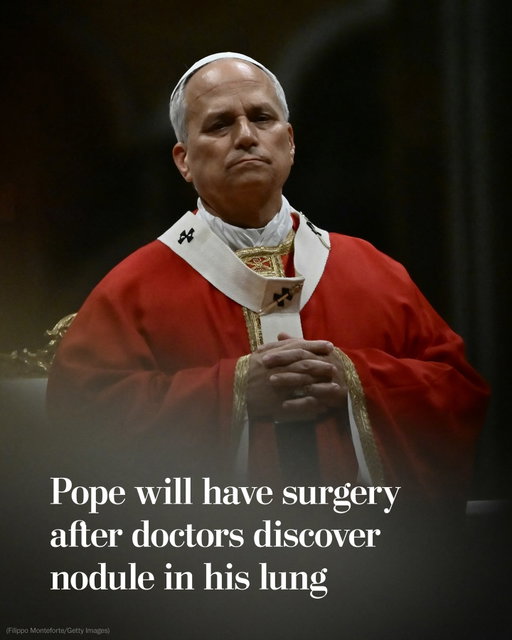 Pope Leo XIV said that he would undergo surgery in the coming days after doctors discovered a nodule in his lung, marking his first major medical intervention since becoming the first U.S.-born pontiff last year.

Speaking to crowds during his regular Sunday address in St. Peter’s Square, the 71-year-old said that the nodule was detected “at a very early stage and is well localized,” and that he would follow the advice of doctors and have it removed. The surgery is set to take place at Rome’s Gemelli Hospital, and Leo is expected to have a recovery time of one week, Vatican officials said.

“Thank you for your spiritual closeness, and I entrust myself to your prayers,” Leo told worshipers.

Lung nodules are small, localized ​lesions that prove cancerous in fewer than 5 percent of cases, though a patient’s age and the size of the mass can increase risk, according to the American Thoracic Society.

However, the fact that doctors have recommended removal of the nodule could be cause for concern, said Raffaele Angelo Madaio, an oncologist at Rome’s Israelite Hospital who is not involved in the pope’s care. Typically, he said, removals are recommended in cases where doctors “have a high suspicion of malignancy” following diagnostic imaging and other tests.

Read more by tapping the link in our bio.