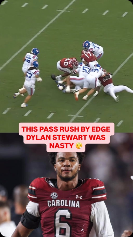 Dylan Stewart is built different 😤

South Carolina EDGE Dylan Stewart is an absolute freak of nature.

Making his return from a one-game suspension against Florida, Stewart wasted no time reminding everyone why he’s considered one of the most talented defensive players in college football.

The former All-SEC selection delivered an unbelievable pass-rushing rep against the Gators, combining elite explosiveness, strength and athleticism to get to the quarterback for a sack.

And the entire sequence was ridiculous.

Stewart’s return followed a controversial stretch for South Carolina. During the Gamecocks’ September 26 loss to Alabama, he was involved in multiple incidents, including an altercation with an opposing player and a sideline disagreement with coaches.

The SEC and South Carolina subsequently agreed to a one-game suspension, forcing Stewart to miss the team’s narrow 35–34 loss to Kentucky.

But back on the field against Florida, Stewart immediately showed why his potential is so highly regarded.

ESPN draft analyst Jordan Reid recently projected him as a top-five selection in the 2027 NFL Draft, and plays like this make it easy to understand the excitement surrounding his future.

There aren’t many defensive players in the country with Stewart’s combination of size, speed and raw athletic ability.

And the scary part is that he’s still developing.

Stewart has all the tools to become one of the most dominant pass rushers in the NFL.

(Via SEC Network)