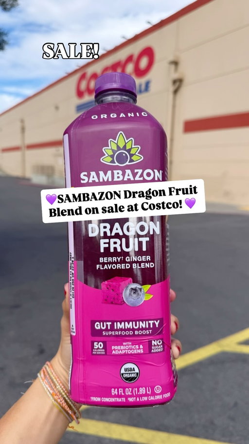 💜 SAMBAZON Dragon Fruit Berry Ginger Flavored Blend is on sale at Costco! 💜

It’s my family’s absolute favorite! 

This dragon fruit berry ginger super fruit blend is so delicious!

✅ Gut Immunity Superfood Boost
✅ Good Source of Prebiotic Fiber 
✅ Good Source of Antioxidants 
✅ 100 MG Reishi Mushroom Extract 

It’s so refreshing alone over ice or even in a smoothie/bowl or a fun  cocktail! 🍸Grab some for yourself during your next Costco Haul while it’s on sale! #adaptogens #superfruit #dragonfruit #guthealthy #immunity