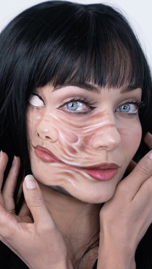🕷️TOMIE JUNJI ITO ➰Makeup is now live on my Youtube! Link is in my bio & Story! Go check it out 👀 Inspo from @mimles #halloweenmakeup #halloween #tomiejunjiito #illusionmakeup