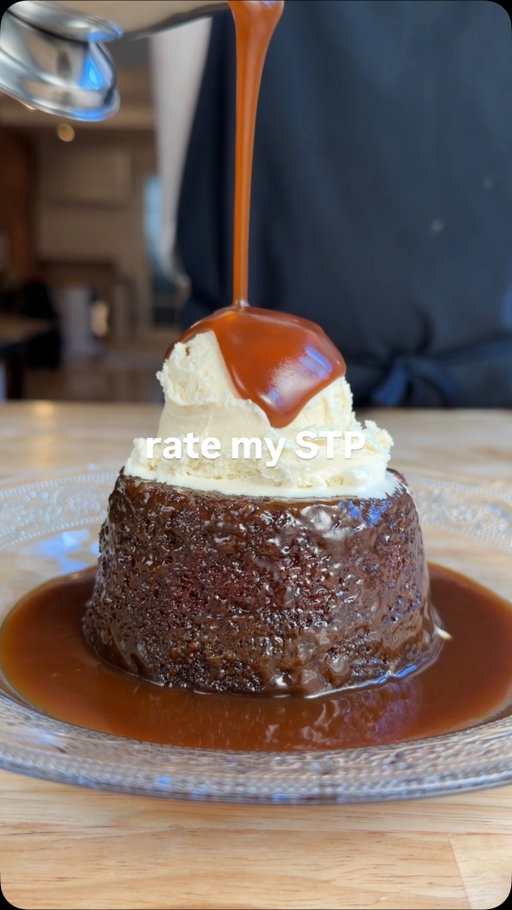 How to Make Sticky Toffee Pudding 🇬🇧🍨

FULL RECIPE BELOW ⬇️ 

(serves 6 people)

INGREDIENTS:

Pudding ⬇️
225g pitted dates (~250g unpitted)
1 + 3/4 cups AP flour
1/2 cup boiling water 
2 teabags earl grey 
1/2 cup milk, at room temperature 
2/3 cup + 1 tbsp unsalted butter, softened
2/3 cup brown sugar
2 eggs, at room temperature 
2 tbsp molasses
2 tsp vanilla extract 
1 tsp baking soda
1.5 tsp baking powder
1 tsp fine salt

Toffee Sauce ⬇️
1 cup brown sugar
1 cup heavy cream
1/2 cup unsalted butter
2 tsp molasses 

To Finish ⬇️
Flaky salt (to taste)
1 pint vanilla ice cream

INSTRUCTIONS:

1. Pre-heat your oven to 350 degrees Fahrenheit. 
2. Bring your water to a boil. If you’d like to try some date-earl gray tea as well, add an extra cup of boiling water (it was actually quite delicious!)
3. Remove the pits from your dates if you haven’t already. Roughly chop your dates, and add them to a heat-proof container. Pour the boiling water over your dates, and add your tea bags. Let the tea steep for 5 minutes, then remove your tea bags. Remove your tea to drink if you added some extra, leaving only a 1/2 cup of hot water to submerge the dates. Add your 1 tbsp of baking soda, and mix it in with the dates (the mixture should start to foam). Let sit for another 5 minutes.
4. While still warm, blend your date mixture with an immersion blender, and set aside to cool to room temperature. In a large mixing bowl, add 2/3 cup of softened butter. Mix with a hand mixer until the butter is smooth & spread around the bottom of the bowl. Add your brown sugar, and mix once more until the butter & sugar are homogeneous, and have increased in volume (~2 minutes). Each time you mix in a new ingredient, be sure to scrape down the sides of the bowl. One at a time, add your eggs and mix them in on low speed (don’t mix too aggressively!) Wait until the first egg is well incorporated before adding the second one. Add your milk, molasses, and vanilla extract to the bowl, and mix once more to combine. 

RECIPE CONTINUES IN THE COMMENTS ⬇️

#stickytoffeepudding #stp #dessert #homecooking #recipe