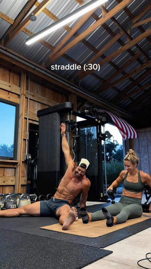 2nd best way to start the day 🌞❤️‍🔥🌊 

8 moves 🌊 30 seconds each:
1. Lympatic hops
2. Trunk twists
3. Body waves
4. Full twists
5. Deep squat reaches
6. Straddle
7. Yogi squat
8. Down up dogs

Save this and do 3 days straight 🤝 

And comment “MAX” if you want a realistic plan to get in the best shape of your life 🧠💪

@gigimeyerpruett ❤️‍🔥 
@vuoriclothing 🩳 

#energy #mobility #morningroutine