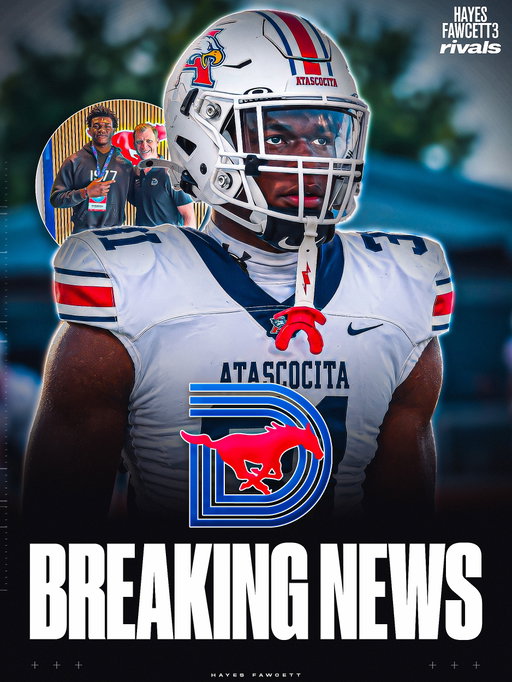 BREAKING: Four-Star EDGE David Dotson has Committed to SMU, he tells me for @Rivals.IG

The 6’6 250 EDGE chose the Mustangs over Texas, LSU, Texas A&M, and Oklahoma

“God’s plan is always greater than my own. All glory to Him”