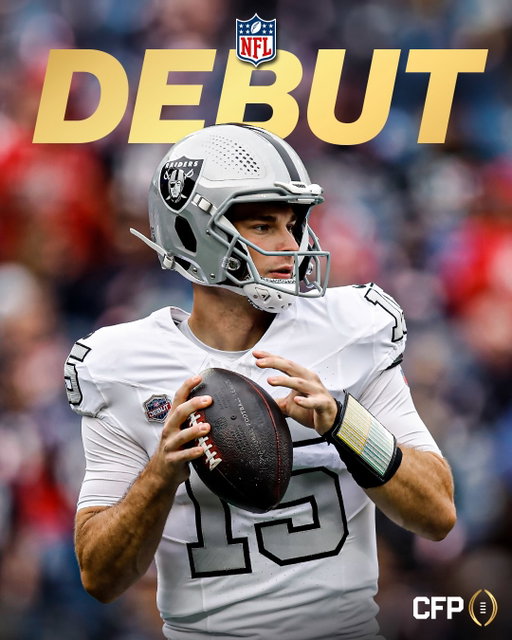 Congrats 1️⃣5️⃣🏆

The No. 1 overall pick, Heisman Trophy Winner, and 2026 CFP National Champion, Fernando Mendoza, made his NFL debut on Sunday.