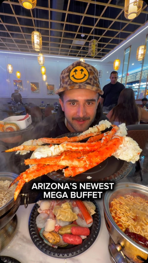 Arizona’s newest MEGA buffet might actually be the BIGGEST buffet I’ve ever seen in my life 🤯This place is INSANE! @umipremiumbuffet 

📍 7810 S Priest Dr 101, Tempe, AZ 85284