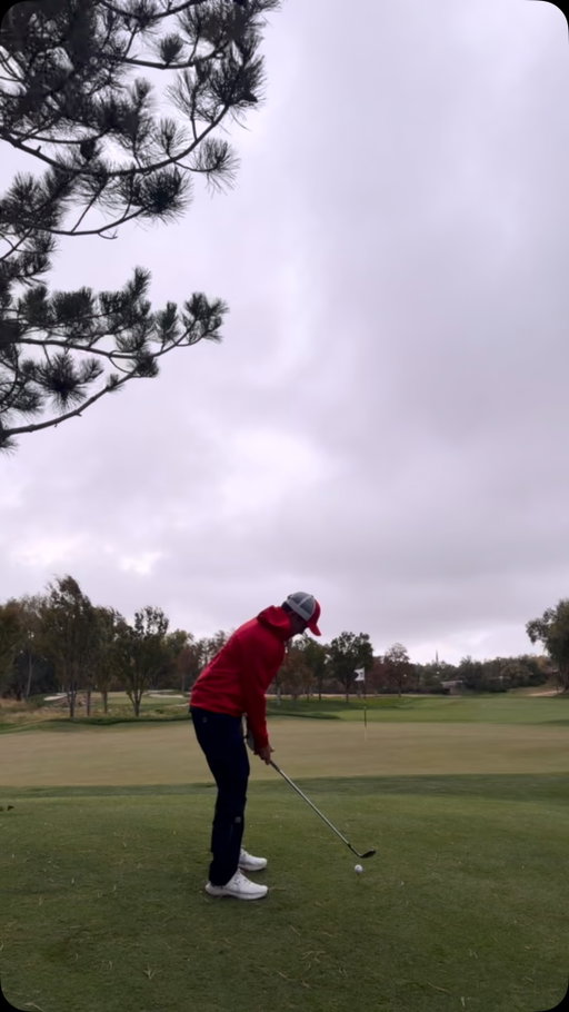 The aftermath of Hurricane Rachel has hit the Big 12 Matchplay Championship.

@sergioj.05 taking advantage of favorable wind conditions to land it soft on the 17th green. #goutes