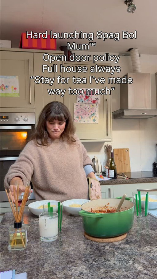 Move over Butter mum - there’s a new kid on the block 😂😂

Seriously though…
Whenever I pictured what motherhood would look like for me, I always pictured a busy kitchen, a full table, simple and yummy dinners with plenty left over. No invitation required, no need to clean up, just a loud lovely home full of fun and laughter. I feel so lucky to have friends that live close who feel the same and bouncing between each others homes has shaped my motherhood journey. 

Motherhood, especially being a stay at home mum, can feel a little lonely sometimes. And I think when we talk about the village we often think about mums of very young kids but I feel like the joy I get from watching my kids grow up amongst chosen family just grows the older they get. And the need for support doesn’t go away either. I’ll also catch myself at times thinking im too tired for a play date or I just want to be by myself and whilst that’s valid, I truly have never felt better than when I’m joining forces with one of my best friends and parenting together. 

So yeah it’s going to be a spag Bol, pull up a chair, stay for tea, nah leave the washing up kind of autumn.
