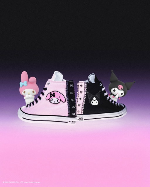 My Melody and Kuromi are bringing their iconic friendship to Converse. Available now on Converse.com.