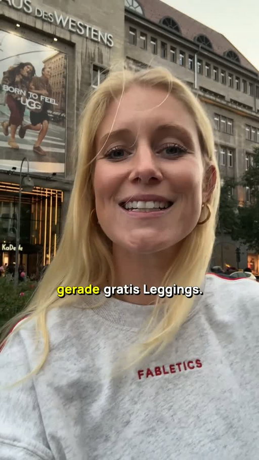 🚨 WIR VERSCHENKEN 1.000 LEGGINGS IN BERLIN!⁠
Bring deine alte Leggings mit, egal von welcher Marke, und tausche sie im Fabletics Store im KaDeWe gegen eine neue Fabletics Leggings. Kostenlos und nur solange der Vorrat reicht.⁠
⁠
📍 KaDeWe Berlin, 4. Etage⁠
📅 12.–17. Oktober 2026⁠
⁠
Dazu gibt’s einen passenden Sport-BH für 25 € und 20 % Rabatt auf weitere Einkäufe. Fabletics VIP-Mitglieder erhalten sogar 50 % Rabatt.⁠
⁠
Eine Leggings pro Person. Insgesamt 1.000 Stück verfügbar. Nur ausgewählte Fabletics Leggings nehmen teil. Es gelten die Aktionsbedingungen vor Ort.⁠
⁠
#LeggingDay #Fabletics #KaDeWe #leggings #fitfamgermany