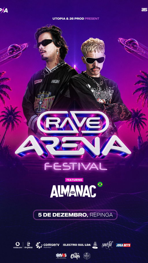 RAVE ARENA🚀
 
5 DE DEZEMBRO | REPINGA

 @duoalmanac 

A dupla que conquista pistas pelo mundo com produções explosivas, grooves contagiantes e uma identidade sonora única, promete uma viagem sonora intensa, onde a música assume o controlo e a energia não tem limites. Preparem-se para uma experiência inesquecível! 🔥🎶

⚠️ SAVE THE DATE ⚠️

#Ravearena