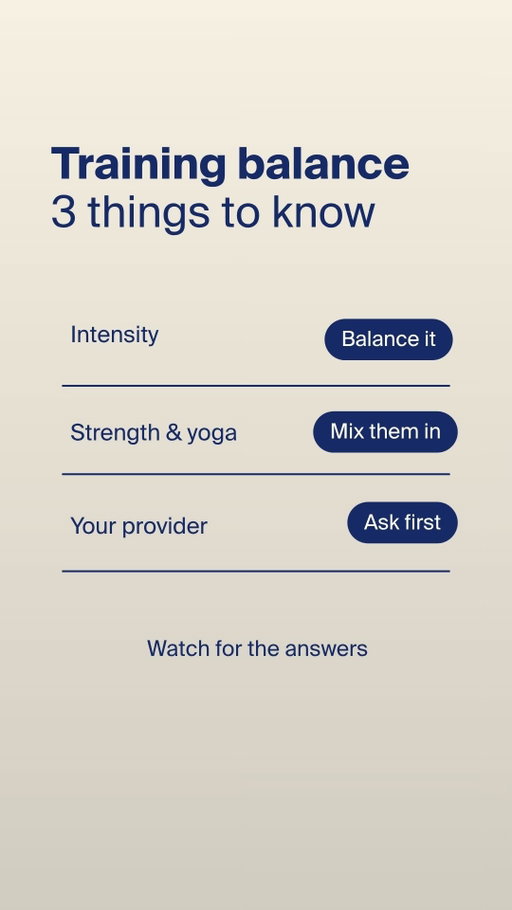 Are you training in a way that helps your body recover? 

Strength, cardio and rest all play a role. Alternating the types of exercise you do and leaving time to recover can help you feel your best. A provider can help you build a plan that fits you.

Save this for later and tell us below how you like to move.

General information, not medical advice. Talk with your healthcare provider before starting or changing an exercise routine.

Follow for more education

#movementmatters #healthyhabits #exercisetips #recovery
