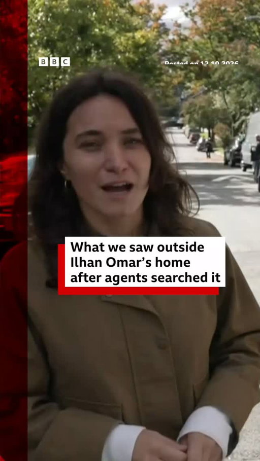US immigration agents searched the home of Minnesota Representative Ilhan Omar on Monday morning as part of a "criminal investigation".
 
Homeland Security Investigations (HSI) agents "executed a judicially authorized search warrant" for the home in the Washington, DC, area, a US justice department spokesperson told the BBC.
 
The search "is part of an ongoing federal criminal investigation," the spokesperson said but no further details were given.
 
Omar was born in Somalia and came to the US aged eight fleeing war. 
 
First elected to Congress in 2018, she is running for reelection next month, and is an outspoken critic of President Donald Trump.
 
Tap the link in @BBCNews’s bio to learn more.
 
#BBCNews