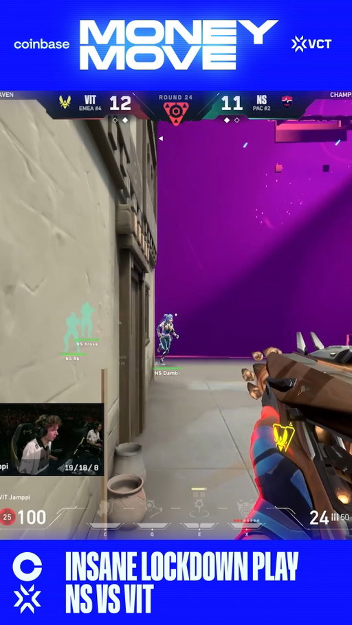 @coinbase presents: Money Moves! Nongshim RedForce drop their Killjoy Ult on an eco, detaining Vitality’s post-plant and creating the perfect window to steal the round with a 4k and force overtime.