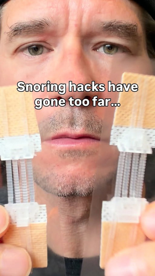 If your bedtime routine needs three zippers and an engineering degree, the snoring hacks have gone too far.
The internet has turned going to sleep into a home improvement project.
We get the desperation. The elbow nudges. The
“PLEASE roll over.” Someone grabbing a pillow and heading down the hall.
But bedtime shouldn’t require assembly instructions.
Hostage Tape keeps it simple: one strip designed to help keep your lips closed and encourage nose breathing while you sleep.
No zippers. No ridiculous contraption.
See how Hostage Tape works. Leave the DIY projects for the weekend.