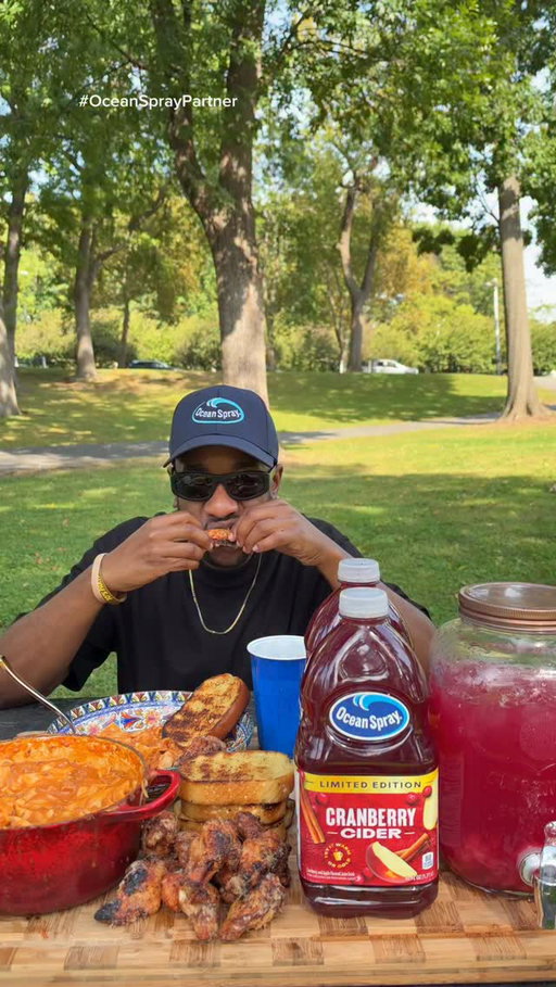 Me and @oceansprayinc are teaming up to give away FOUR bottles of Cranberry Cider Juice Drink! For a chance to win, read the rules below! Four winners will be selected at random! Good luck y’all!

Harvest Lemonade Mocktail Recipe
1 Pound of Chopped Apples 
1 Half Cup of Sugar 
1 Half Cup of Water
9 Lemons for Juice 
6 Cups of Cranberry Cider Juice Drink
1 Cup of Water 
Sugar as needed. 

#OceanSprayPartner #AD

 Want in? Here’s how to snag your own Cranberry Cider Juice Drink:

1. Follow @oceansprayinc (https://www.instagram.com/oceansprayinc/) (https://www.instagram.com/oceansprayinc/) + @daronthechef (https://www.instagram.com/daronthechef/) (https://www.instagram.com/daronthechef?utm_source=ig_web_button_share_sheet)”
To This: “1. Follow @oceansprayinc  + @daronthechef 

2. Like this post

3. Tag a friend you’d like to share Cranberry Cider Juice Drink with (each comment = 1 entry!)

Giveaway is open to all legal residents of the continental U.S. and D.C. who are 18 years of age or older. No purchase necessary to enter or win; void where prohibited. Limit one entry per person regardless of method of entry. Giveaway starts October 12 and ends October 13 at 11:59 p.m. ET. Entries must be received during the Giveaway Period to be eligible. To enter, either (a) follow the entry instructions in this post, or (b) send an email with your full name, email address, city and state of residence, and the subject line “Cranberry Cider Juice Drink Entry” to mailto:comms@oeanspray.com. AMOE entries must be received by the end of the Giveaway Period and will receive an equal chance of winning. Four winners will be selected in a random drawing on October 15 and notified via direct message or email, as applicable. If a winner does not respond within 24 hours, an alternate winner may be selected. This giveaway is in no way sponsored, endorsed, administered by, or associated with Instagram, and entrants release Instagram from any responsibility related to the giveaway.