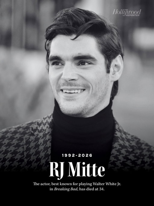 RJ Mitte, the actor best known for playing Walter White Jr. in 'Breaking Bad,' has died at 34. ⁠
⁠
Mitte died Monday in Brownsville, Texas, his reps announced. “It is with profound sadness that we share the tragic passing of beloved actor, philanthropist and passionate disability rights advocate RJ Mitte,” they said in a statement.⁠
⁠
Read THR's full report at the link in bio.