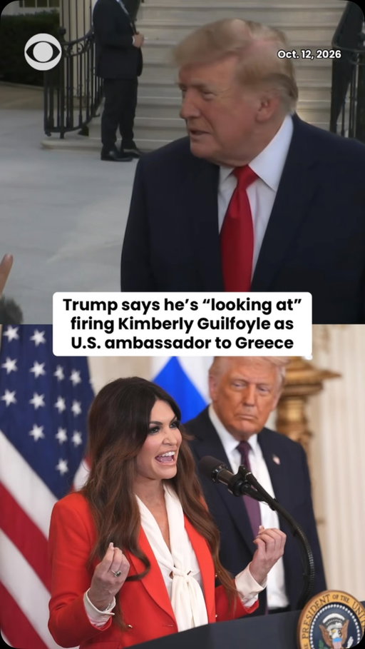 President Trump said he and his administration are “looking at” firing Kimberly Guilfoyle from her position as U.S. ambassador to Greece, after an associate of Guilfoyle’s alleged she asked him to wire $100,000 to pay her American Express bill in exchange for her help with the Trump administration ahead of her Senate confirmation hearing.

“Well, we’re looking at it,” the president told reporters on his way to Ohio when asked if he’s considering firing Guilfoyle. “We’re not happy.”