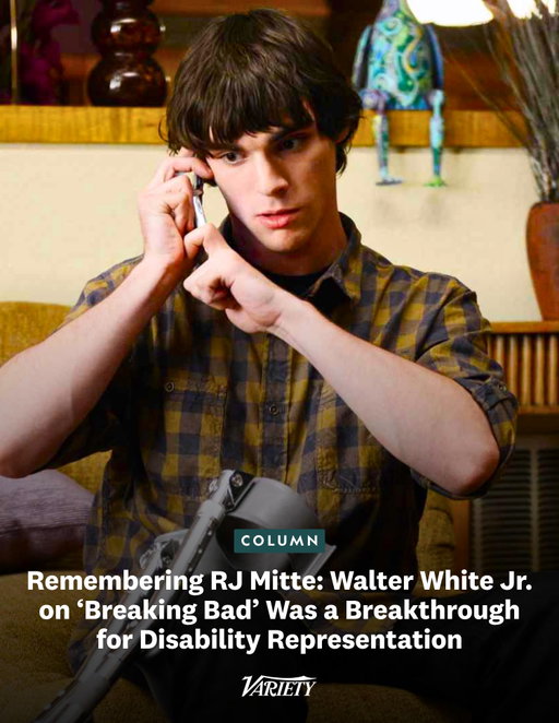 #RJMitte has died at 34 years old. The actor’s heartbreaking performance as Walt Jr. in #BreakingBad “was a breakthrough for disability representation,” writes @dandaddario. 

“’Breaking Bad’ allowed Mitte to burrow into Walt Jr. over the long term and by the time of his final confrontation with his father, Walt Jr.’s (and Mitte’s) cerebral palsy had become something other than noteworthy. It was a fact about both young men that the viewer noticed but that didn’t define either. Mitte’s character was loyal, or thwarted, or heartsick — or, it ought to be said, tall and strikingly handsome — before he was ever anyone’s idea of an object of pity... This was the power of what is still rare now and was rarer in 2008, when ‘Breaking Bad’ began: Hiring an actor with a disability to portray that disability.”

Read the full column at the link in bio.