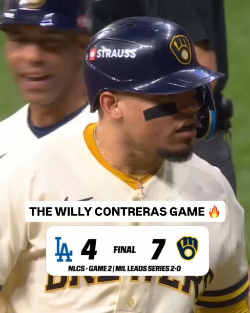 The Milwaukee catcher powers the Brewers past LA in Game 2 of the NLCS 😤