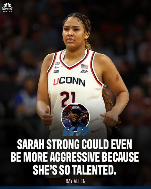 Ray Allen praises Sarah Strong for the impact she makes on the court 👏