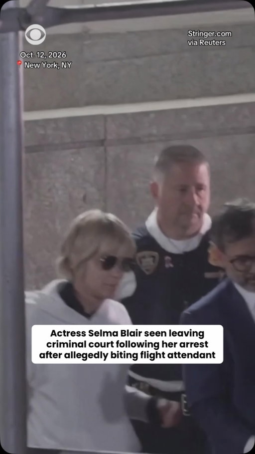 Actress Selma Blair was seen leaving Queens Criminal Court following her arraignment on Monday. She was arrested after allegedly biting a flight attendant on board a Delta Air Lines flight from Los Angeles to New York’s John F. Kennedy International Airport on Sunday night.

Following her arrest, she allegedly kicked a police officer and a nurse and is facing two assault charges.