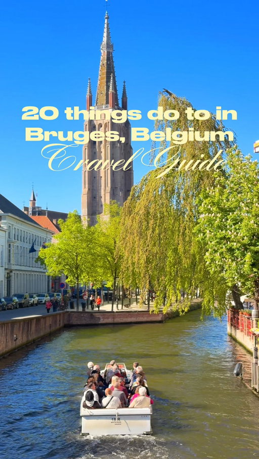 Comment BRUGES and I’ll send you my free Bruges travel guide with all 20 places.

If you’re planning a Bruges trip, save these spots and experiences:

📍 1. Minnewater Park and the Lake of Love
📍 2. Rozenhoedkaai
📍 3. Markt Square
📍 4. Climb the Belfry of Bruges
📍 5. The Old Chocolate House for hot chocolate
📍 6. The Chocolate Line for handmade chocolates
📍 7. Dukes’ Waffles, my favourite waffles of the trip. For a lighter option, try Otto Waffle Atelier.
📍 8. Take a canal boat tour
📍 9. Burg Square and the Basilica of the Holy Blood
📍 10. Visit the Church of Our Lady
📍 11. Cross Bonifacius Bridge
📍 12. Visit Adornes Estate and Jerusalem Chapel
📍 13. Explore Gruuthuse Museum, including its courtyard and chapel. It felt like another side of Bruges, and there were hardly any tourists when we visited.
📍 14. Stop at Café Vlissinghe, Bruges’ oldest café
📍 15. Leave time to explore the old streets and canals
📍 16. Have a fruit beer and enjoy the atmosphere at De Halve Maan
📍 17. Try Belgian fries at FritBar
📍 18. Have dinner at The Gastro
📍 19. Save One Restaurant for Belgian cuisine
📍 20. If you enjoy beer, look into Ribs ’n Beer, Bernie’s Beer Bar and ’t Brugs Beertje

Save this for your Bruges trip and comment BRUGES for the full guide.