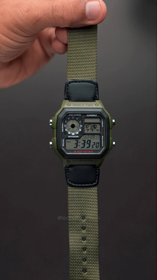 Unboxing an absolute legend 📦 global travel meets utility vibe. The iconic “Casio Royale” (AE-1200WHB-3BV) in military green with the ultra-comfortable cloth strap!
.
Thank you @casiomgroadkochi 
.
#Casio #CasioRoyale #AE1200 #CasioWorldTime #WatchUnboxing Watches Of Instagram Everyday Carry EDCWatch Tactical Watch Retro BB Watch Watch Community Casio India Digital Watch