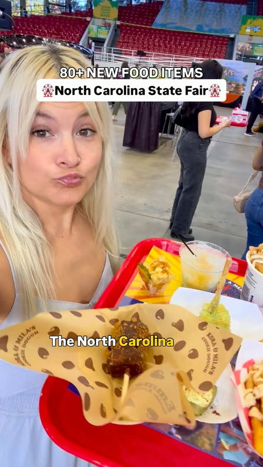 There are 80+ NEW FOOD ITEMS at the @ncstatefair this year & we basically ate ourselves into a food coma trying over 30 of them at media day 😝🍩🌭🌮🍢🥨

📌Save this post with some of my favorites because the fair opens THIS THURSDAY, October 15th!

Official Savory Bite Winner: Pork Belly Burnt Ends @fatboysbbqnc (this also happened to be my favorite bite of the day) 

Official Sweet Bite Winner: Biscoff ‘Nana Pudding @tdsmoothies 

Other Savory Favs
🍗 Korean Fried Chicken Sandwich @ncbulkogi 
🧀 Mac’d & Loaded @hotcakesandchicken 
🫓Granny’s Golden Langos @chimneycakesnc 
🔥Nashville Hot Mozz Sticks @drvegetableinc 

Other Sweet Favs 
🍓 Strawberry Cheesecake Churro Nachos @mikeniceempanadas 
🍫 Brandy Old Fashioned Cookie Dough @koraandmilascookiedough 
🍪Caramel Biscoff Mozzarella KDOG @goldenkdog 

Unique Bites
🥵California Style Birria Hot Cheetos Balls @tacosneza919 
🥒Pickle Cheesecake @mr.pickleco 

Fun Drinks
🍌 Dirty Monkey Slush @moosejooseslush 
🍬 Liquid Cotton Candy @grannyscountrykitchen10 
🍰 Red, White, & Birthday Brew - Tiki Tea
🍒 Dewey’s Dirty Sodas (Hometown Hero) - Old Style Foods Inc. 

Let me know what you’re most excited to try at the fair this year & send this to who you’re going with!! 

nc state fair, fair foods, fried foods, nc foodies, north carolina @gottobenc
