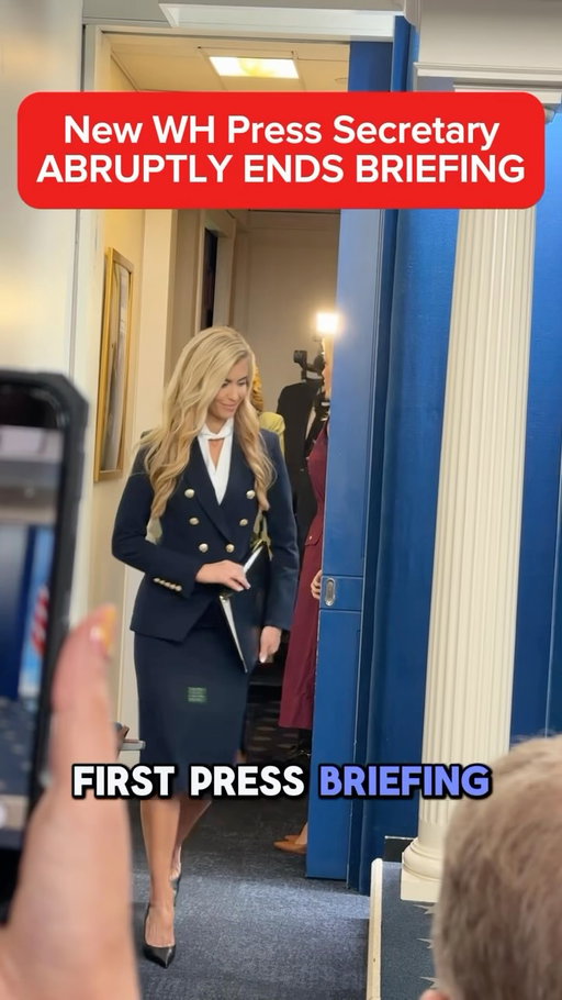 BREAKING: Our @lukeradel was in the room when the new White House Press Secretary Katie Zacharia delivered her first briefing… before she ABRUPTLY LEFT after taking only a few questions.