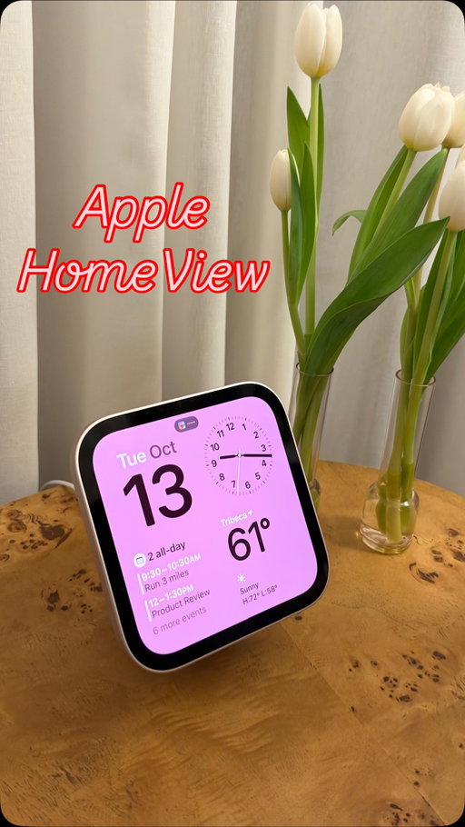Apple HomeView pt.2 

The Apple HomeView sports a 7-inch Liquid Retina smart display and comes in Space Grey, Silver, Starlight and Rose Pink.

The smart display will intelligently adapt for each person. For instance, when I approach the HomeView, it’ll unlock with my face, and show me my own personalized Home Screen. It can have up to 6 users and there’s even a guest profile option. 

You can also watch series with Apple TV, play music, surf Safari, control your other smart home products, FaceTime, text your friends and more.

It’s available for pre-order, comes out November 13 and costs $429 in Canada. 

Check out MobileSyrup.com for more details! #apple #homeview #applehomeview