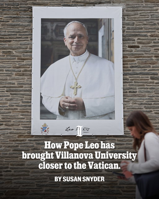 Villanova University is the only U.S. college with an alumnus pope — a distinction it’s likely to keep for many generations.⁠
⁠
That connection to Pope Leo XIV has been a boon to the Catholic university, writes higher education reporter Susan Snyder, who is currently reporting from Rome.⁠
⁠
The last two years have been high marks for donations to Villanova. While not directly attributable to the pope, “when people feel good” it helps them make an investment, said one school official.⁠
⁠
Applications increased by 10% the year after Pope Leo was elected, and campus visits also spiked.⁠
⁠
Part of the appeal may be the special proximity to the Holy See. Students and faculty have gotten intimate audiences with Pope Leo.⁠
⁠
The university this week is hosting an international conference near the Vatican on sustainability, something that Villanova president Rev. Peter M. Donohue said would not have happened if Leo weren’t the pope. Pope Leo was scheduled to present an award at the event, but will now be undergoing surgery on his lung instead.⁠
⁠
For more on how Villanova and the Vatican have grown closer, head to the link in our bio.⁠
⁠
📝 by Susan Snyder / Staff⁠
📸 by David Maialetti / Staff; Courtesy of Villanova