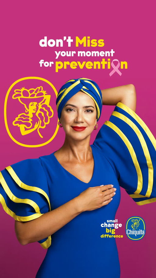 Miss Chiquita has always been an icon, but now she’s stepping out of the Blue Sticker into real life. 💗
She’s here to remind us that prevention starts with taking care of ourselves.
#BreastCancerAwarenessDay