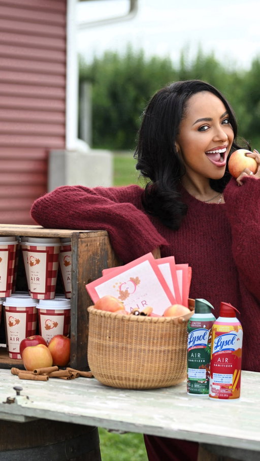 #Ad Spent some time making fall magic with @lysol ❤️ New Lysol Air Sanitizer Apple Cinnamon scent kills 99.9% of odor-causing bacteria in the air – and is just what I need to get in the fall spirit. ✨🍂