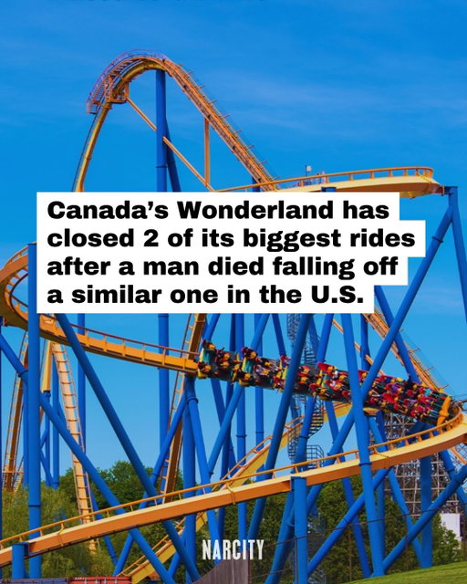 Canada's Wonderland has shut down two of its biggest roller coasters after a man reportedly fell to his death from a ride at Six Flags Over Georgia on Monday.

Witnesses said they saw the man come out of his seat on the Goliath roller coaster, and several other people were also injured when he reportedly struck them as he fell. 

Six Flags says Wonderland's Behemoth and Leviathan coasters, as well as La Ronde's Goliath in Montreal — all of which were made by the same company and use the same type of safety restraints — were closed "out of an abundance of caution," with no timeline for reopening.

Everything else we know so far at the link in the @narcitycanada bio.

📸: @canadaswonderland