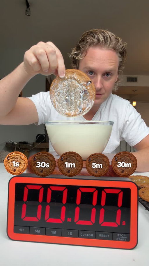 Dunking a cookie for 30 minutes