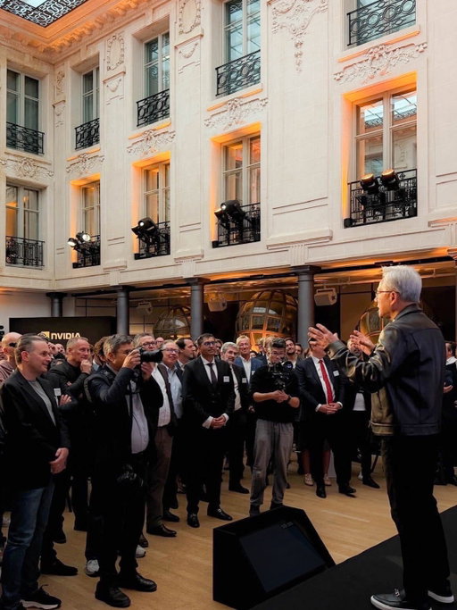 An evening in Paris with Jensen and the founders, researchers, and partners shaping AI across France. 🇫🇷