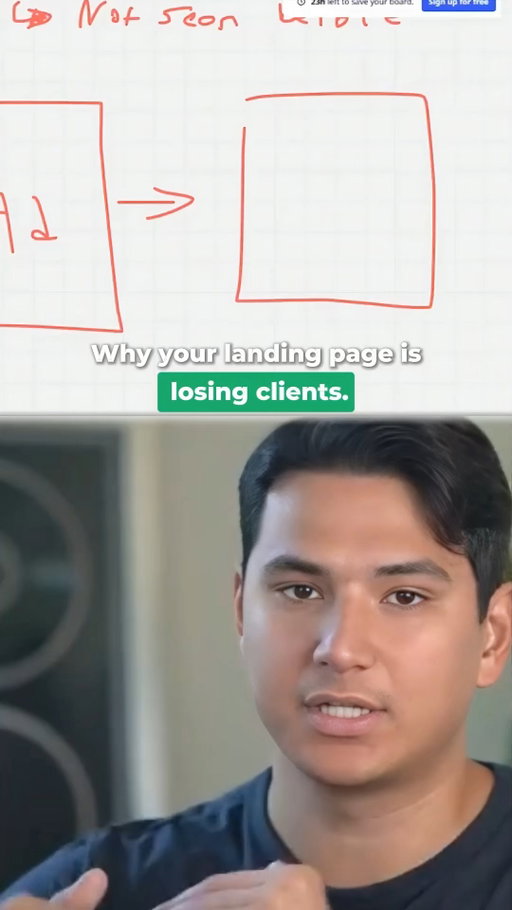 Simple landing page for a small business.

The whole path is a video ad, one page, a short headline and one button. 

The long version with every section is what a lot of people build instead.

Send this to whoever built your website and see what they say.

#smallbusinessmarketing #businessownertips #businessadvice