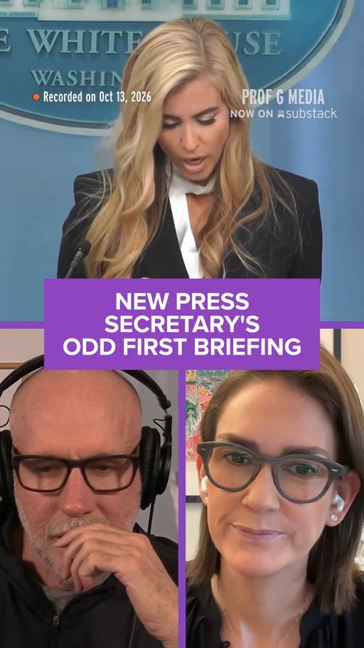 "The whole thing's gotten a little unserious."

The newest White House press secretary, Katie Zacharia, gave her first briefing, answering only a handful of questions, and announcing the impending resignation of Ambassador Kimberly Guilfoyle amidst misconduct allegations. Scott Galloway and Jessica Tarlov discuss, on Raging Moderates.