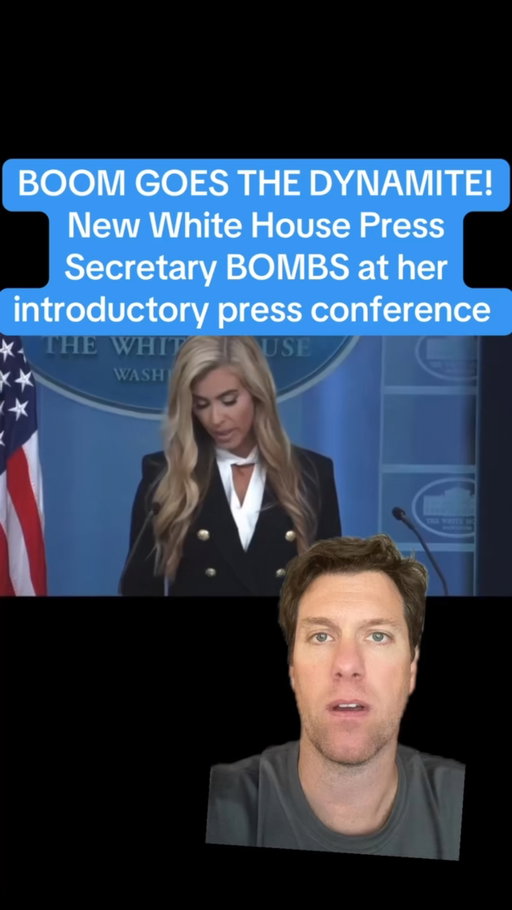 Katie Zacharia was introduced as the new White House press secretary. Highlights include:
A) her reading every single word directly off of a piece of paper
2) her inability to answer any questions, and
D) when she was asked what state she passed the bar exam, she answered China

Passes it to the man, and BOOM GOES THE DYNAMITE!