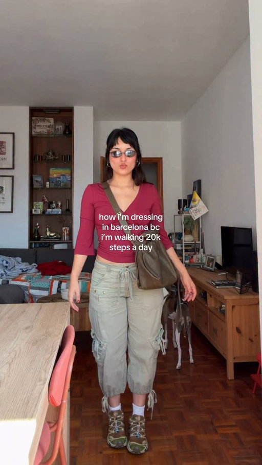 what i’m wearing today in barcelona bc im literally walking 20k steps a day